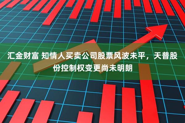 汇金财富 知情人买卖公司股票风波未平，天普股份控制权变更尚未明朗