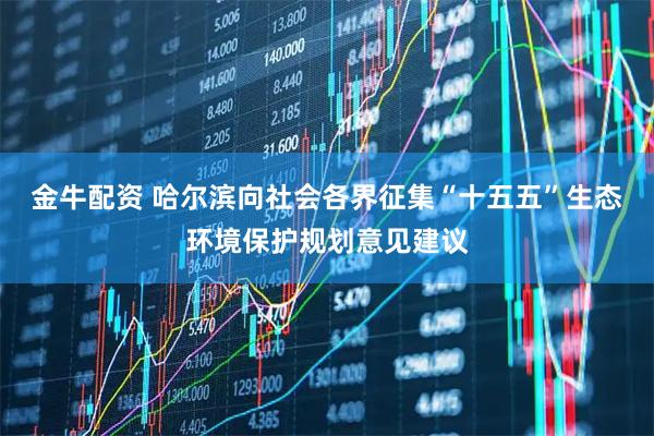 金牛配资 哈尔滨向社会各界征集“十五五”生态环境保护规划意见建议